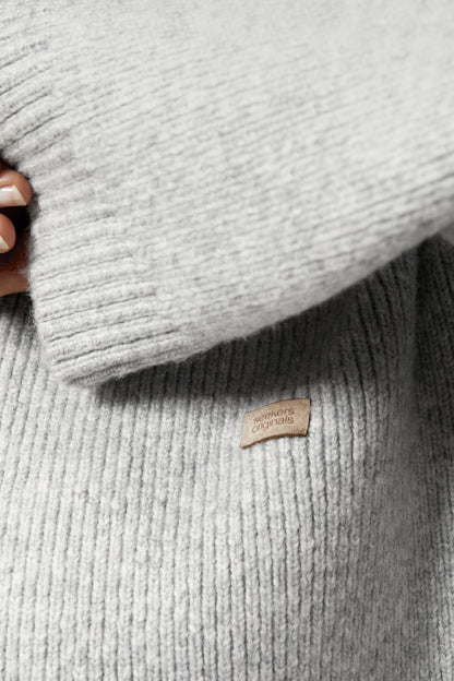Originals Knit Zip Up in Light Grey