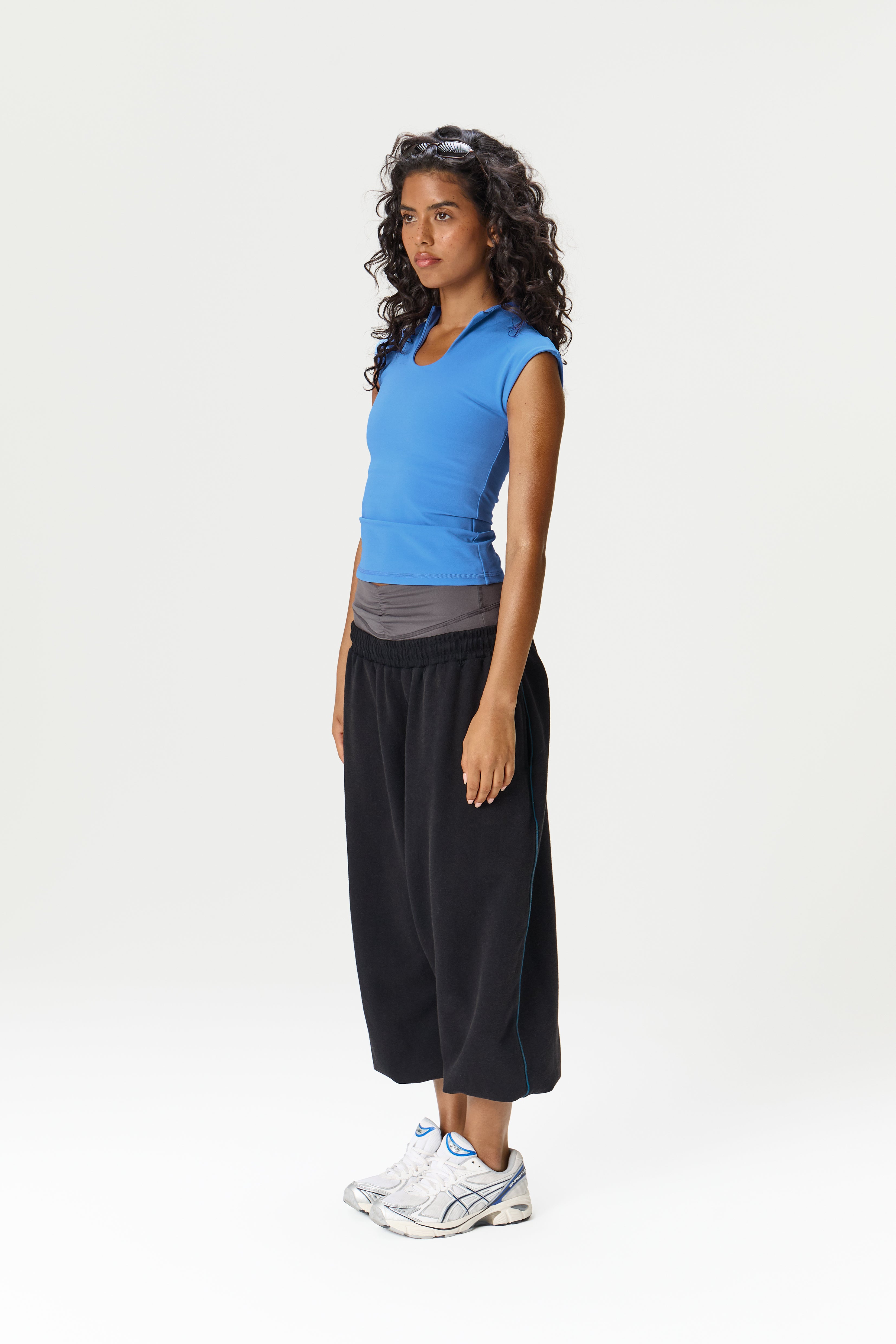 Scoop Active Capsleeve Top in Blue
