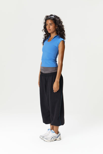 Scoop Active Capsleeve Top in Blue