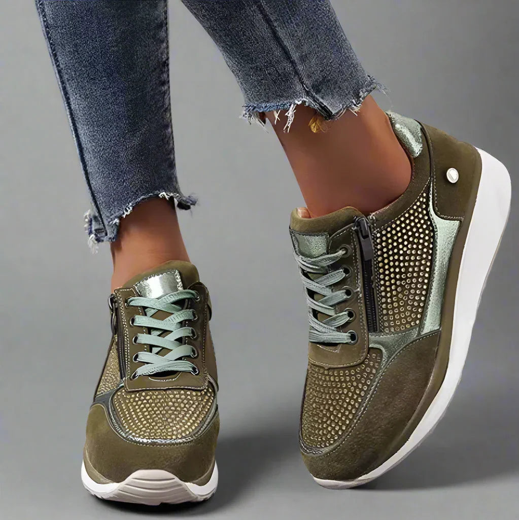 Bunion Sneakers for Women — Platform, Memory Foam, Zipper, Wide Fit