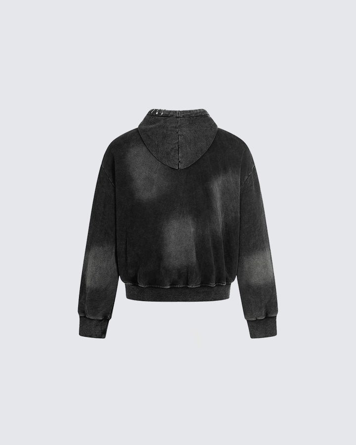 Vintage Washed Zip-Up Hoodie