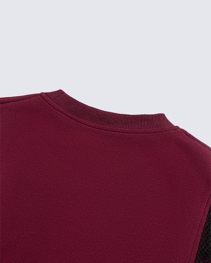 Tech Panel Mesh-Patchwork Sweatshirt