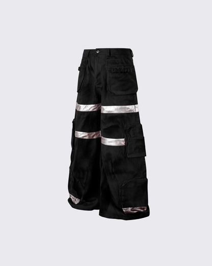 Reflective Distressed Denim Pants