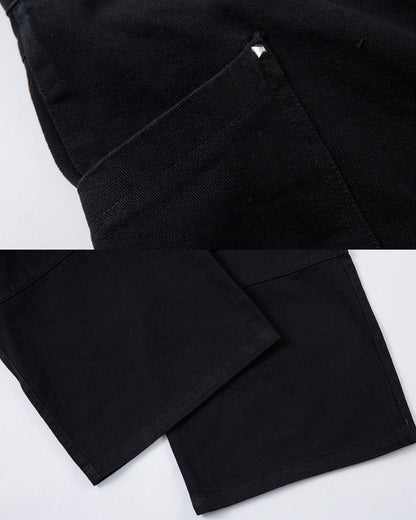 Riveted Pleated Wide-Leg Pants