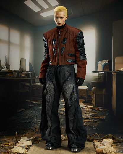 Heavy Deconstructed Washed Jeans