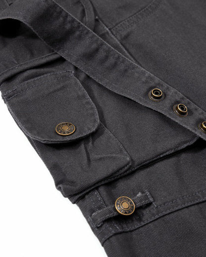 New Solid Color  Multi-Pocket Cargo Pants