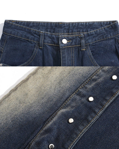 Heavy Design Studded Wide-Leg Pants