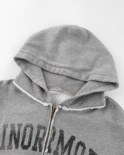 Vintage Graphic Zip-Up Hoodie
