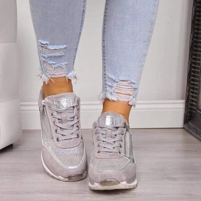Bunion Sneakers for Women — Platform, Memory Foam, Zipper, Wide Fit