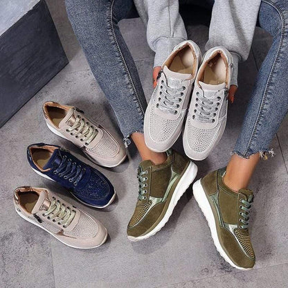 Bunion Sneakers for Women — Platform, Memory Foam, Zipper, Wide Fit