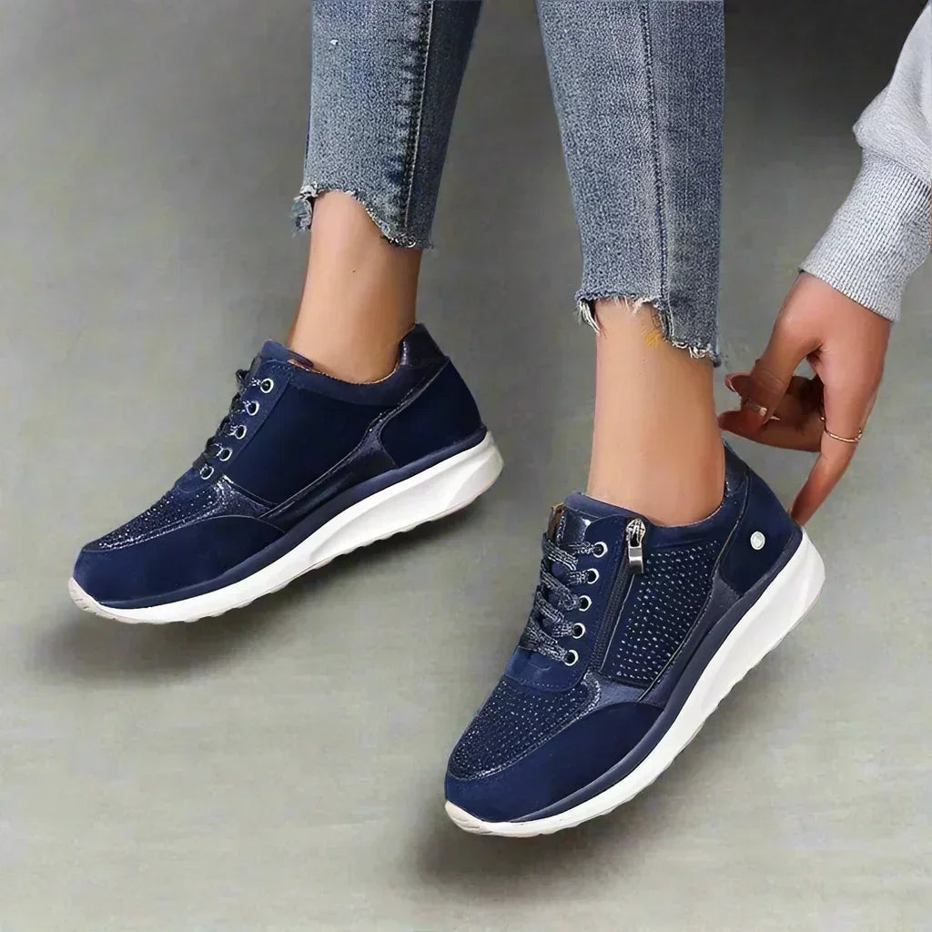 Bunion Sneakers for Women — Platform, Memory Foam, Zipper, Wide Fit