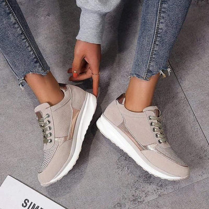 Bunion Sneakers for Women — Platform, Memory Foam, Zipper, Wide Fit