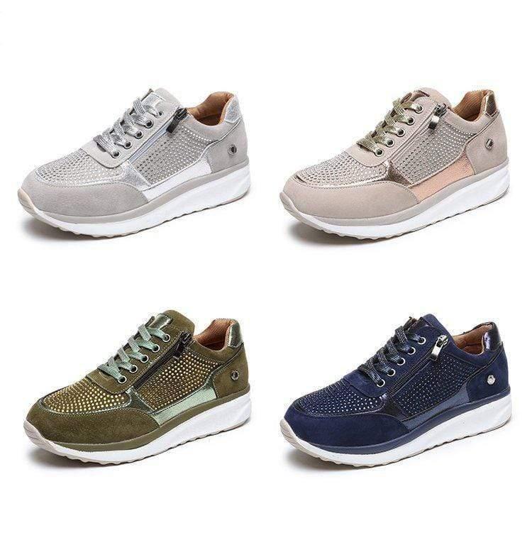 Bunion Sneakers for Women — Platform, Memory Foam, Zipper, Wide Fit