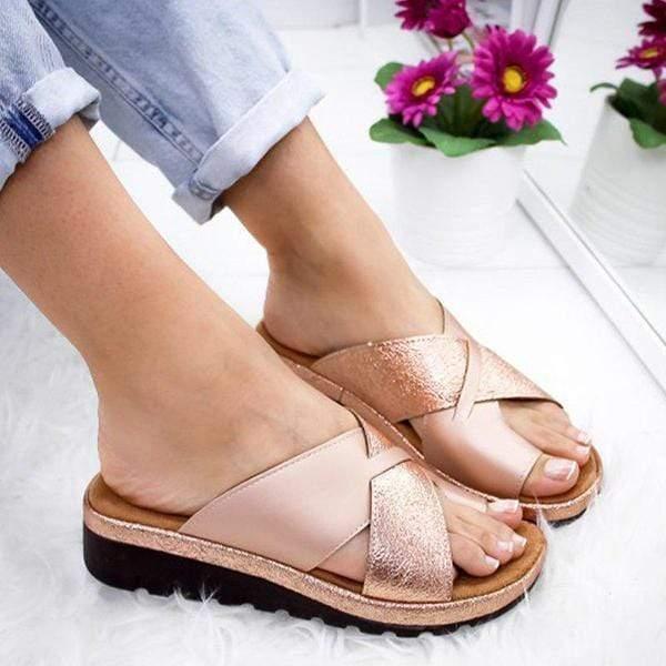 Comfy Summer Sandals for Bunions - Wide Toe Box, Supportive Strap