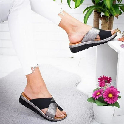 Comfy Summer Sandals for Bunions - Wide Toe Box, Supportive Strap