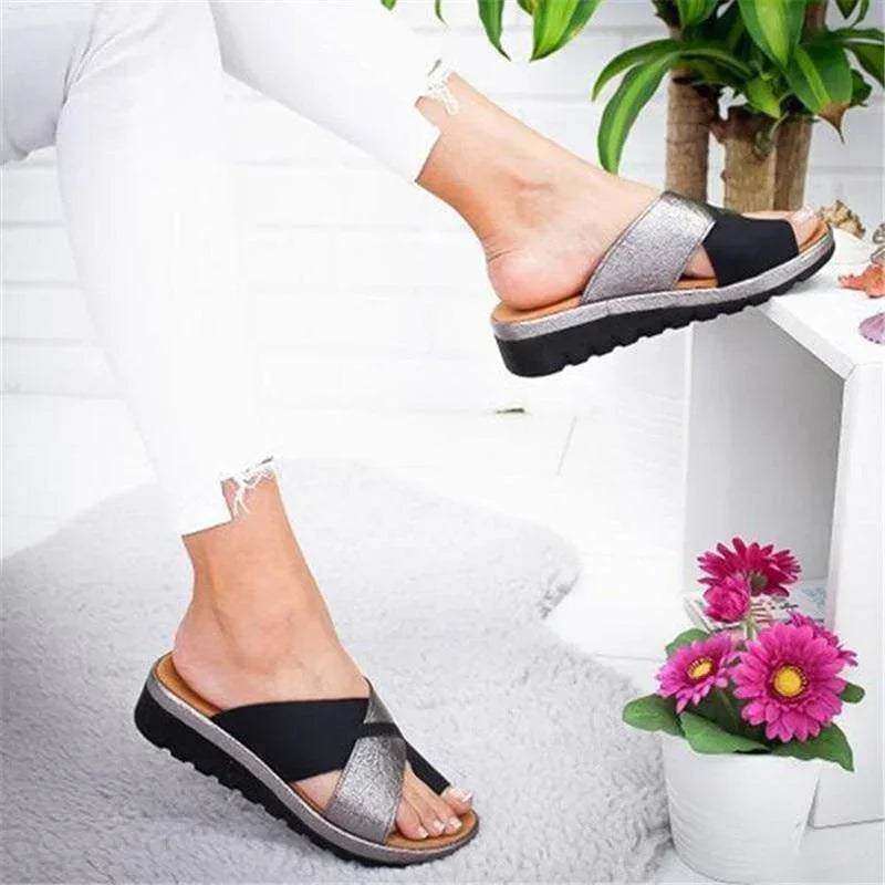 Comfy Summer Sandals for Bunions - Wide Toe Box, Supportive Strap