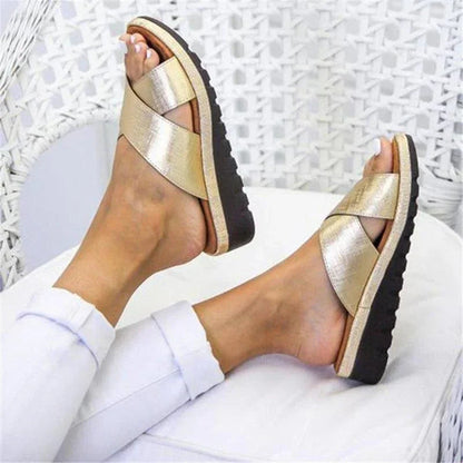 Mid-Heel Platform Sandals for Bunions — Wide Toe Box, Cushioned