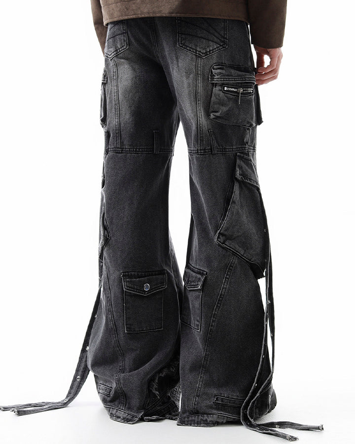 High Street Heavy Multi-Pocket Cargo Denim Pants