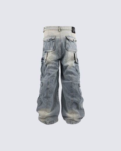 14-Ounce Heavyweight Vintage Washed Denim Pants