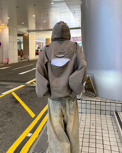 American Street High-Street Distressed Hoodie