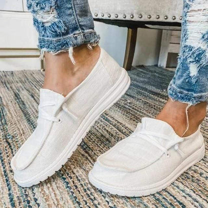 Canvas Slip-On Flats for Bunions — Wide Fit, Extra-Wide Toe Box