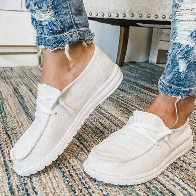 Canvas Slip-On Flats for Bunions — Wide Fit, Extra-Wide Toe Box
