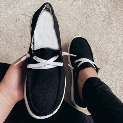 Canvas Slip-On Flats for Bunions — Wide Fit, Extra-Wide Toe Box