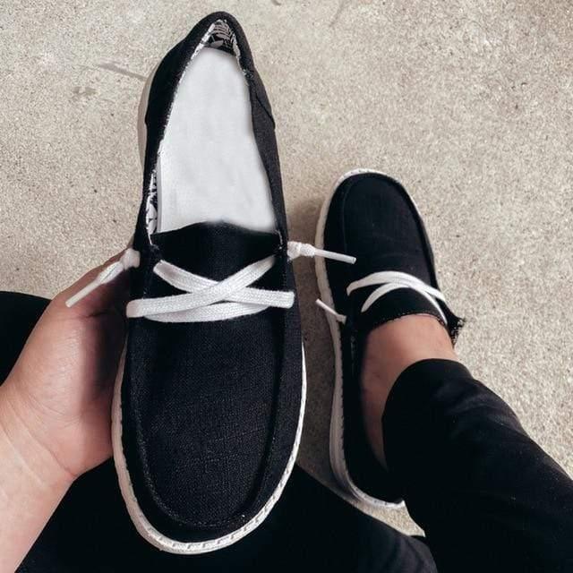 Canvas Slip-On Flats for Bunions — Wide Fit, Extra-Wide Toe Box