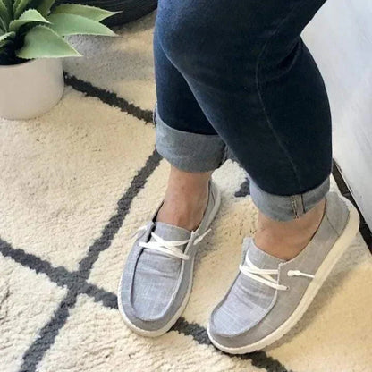 Canvas Slip-On Flats for Bunions — Wide Fit, Extra-Wide Toe Box