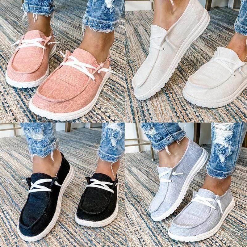 Canvas Slip-On Flats for Bunions — Wide Fit, Extra-Wide Toe Box