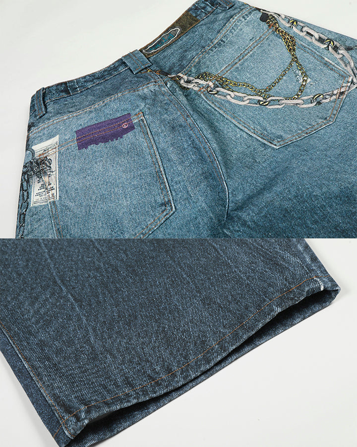 Spring New Street Style Wide Leg Denim Pants