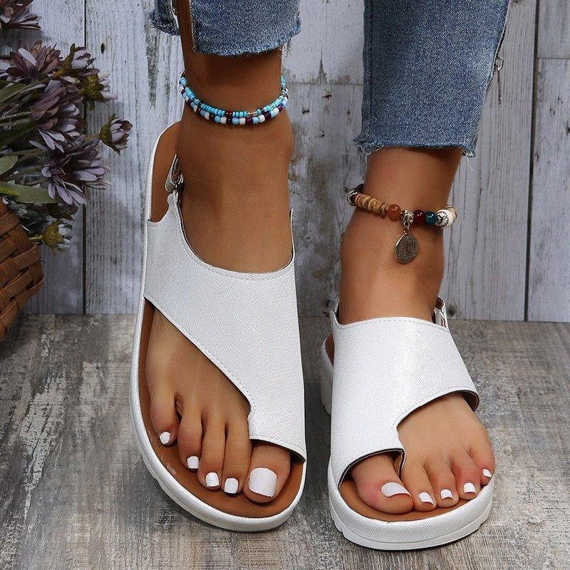 Sandals for Bunions with Back Strap – Wide Toe Box, Vegan Leather