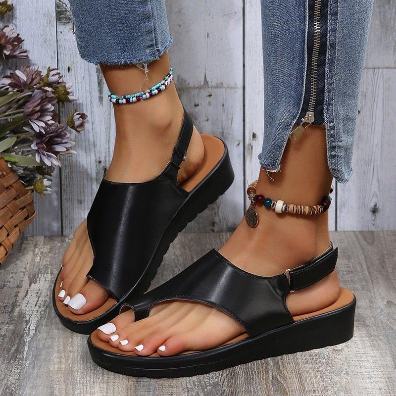 Sandals for Bunions with Back Strap – Wide Toe Box, Vegan Leather