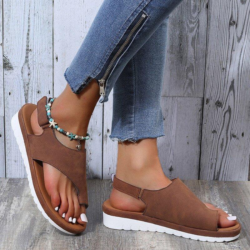 Sandals for Bunions with Back Strap – Wide Toe Box, Vegan Leather