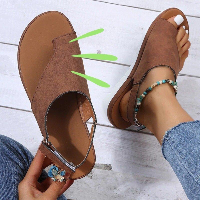 Sandals for Bunions with Back Strap – Wide Toe Box, Vegan Leather