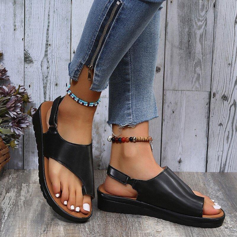 Sandals for Bunions with Back Strap – Wide Toe Box, Vegan Leather