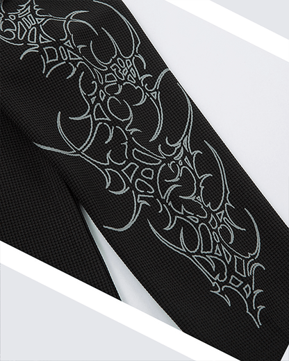 Gothic Double Sleeve Polo with Barbed Quote Print