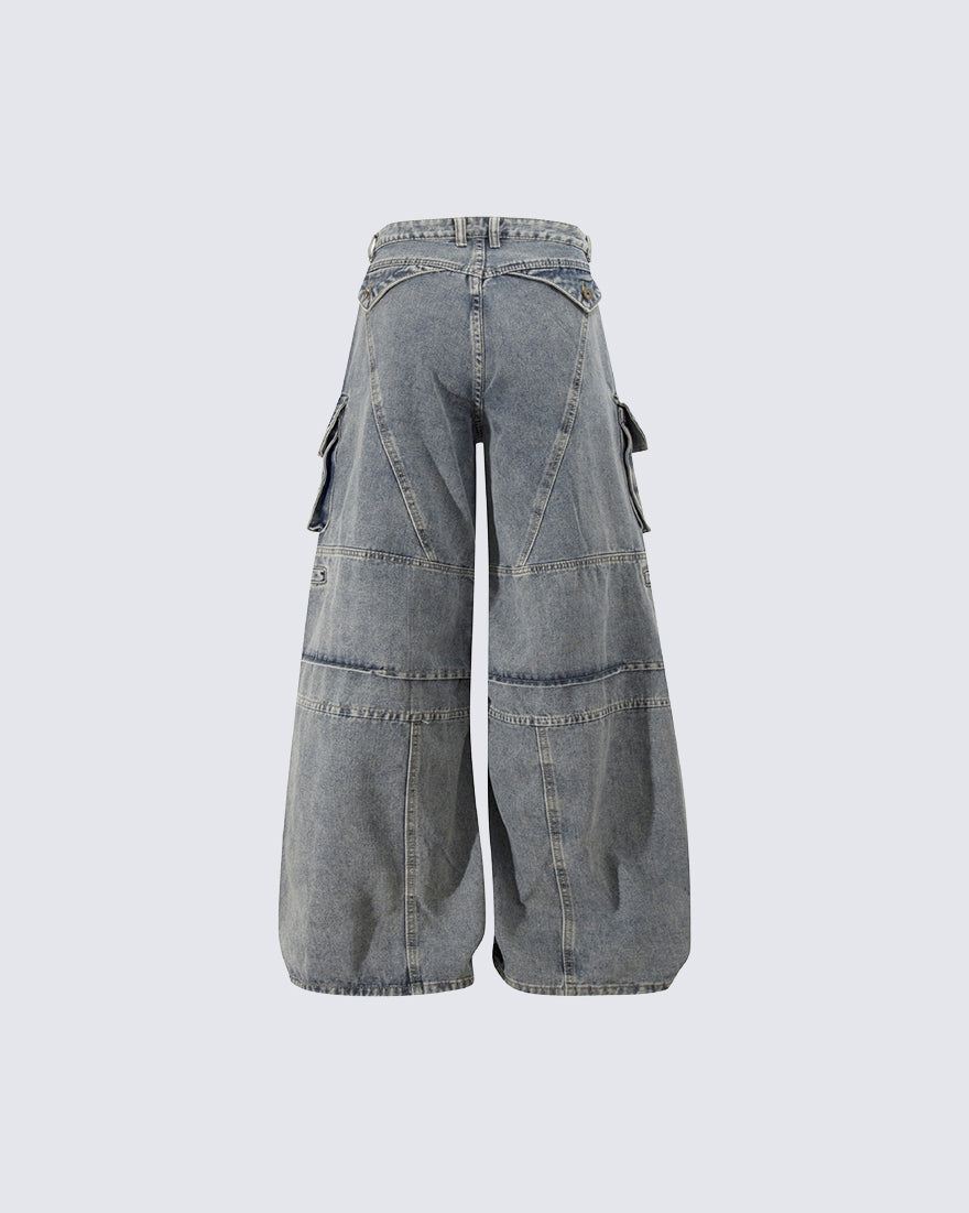 Vintage Deconstructed Patchwork Distressed Denim Jeans