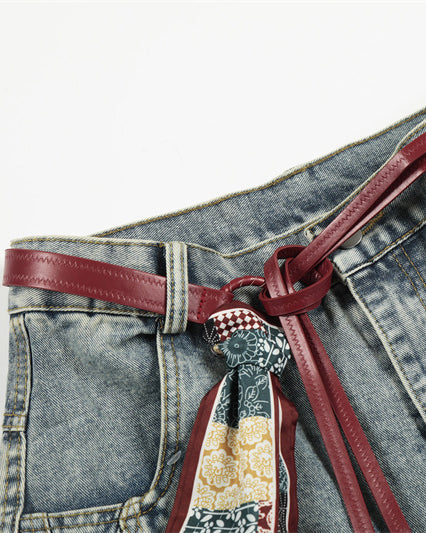 High Street Tie-Dye Washed Denim Pants