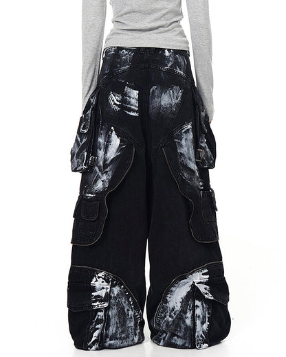 Washed Multi-Pocket Street Cargo Pants
