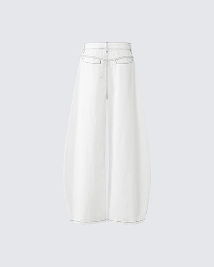 Autumn Winter Embroidered Loose Floor-Length Jeans