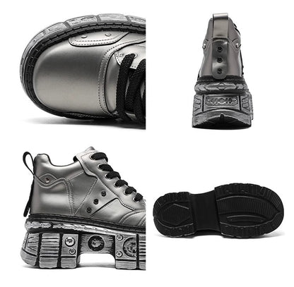 Cyberpunk Chunky Platform Sneakers – Futuristic Streetwear Boots