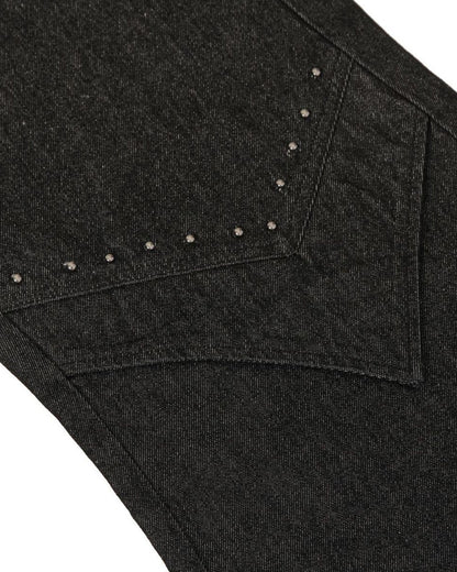 Vintage Casual Denim with Studded Details