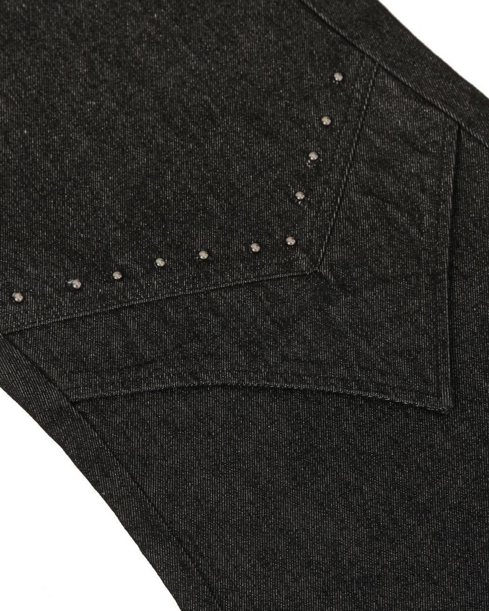 Vintage Casual Denim with Studded Details
