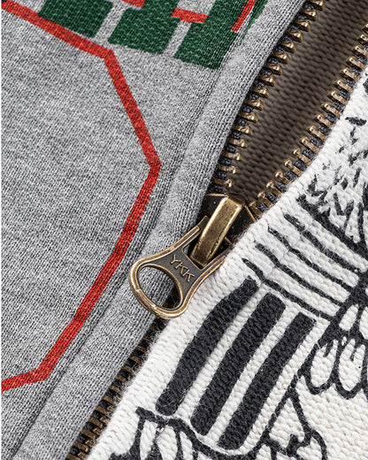 Design Contrast Patchwork Hooded Sweatshirt