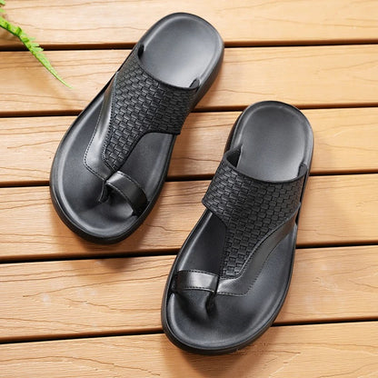 Supportive Leather Men's Slides