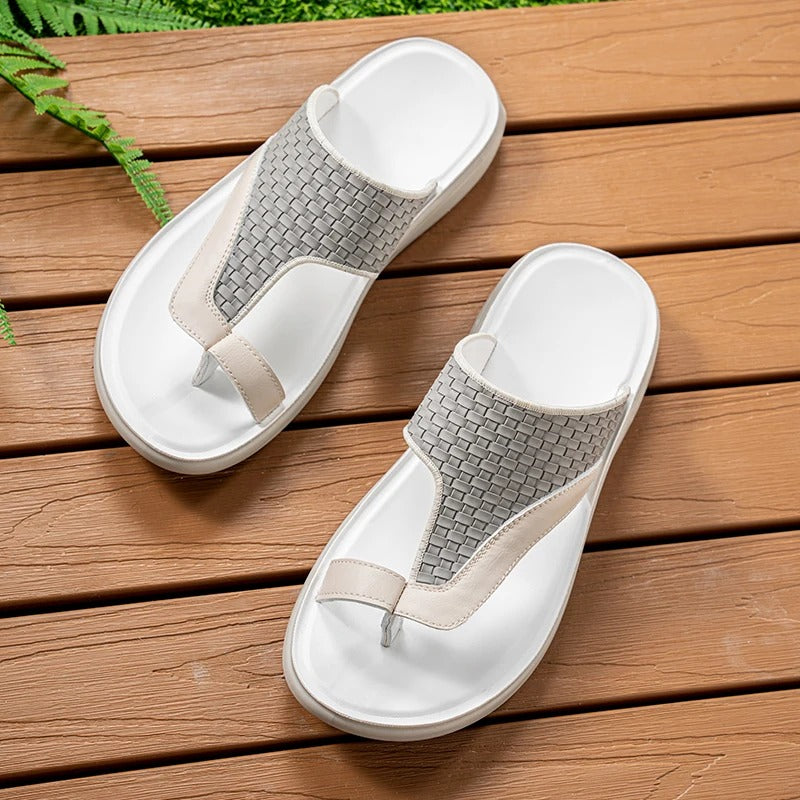 Supportive Leather Men's Slides