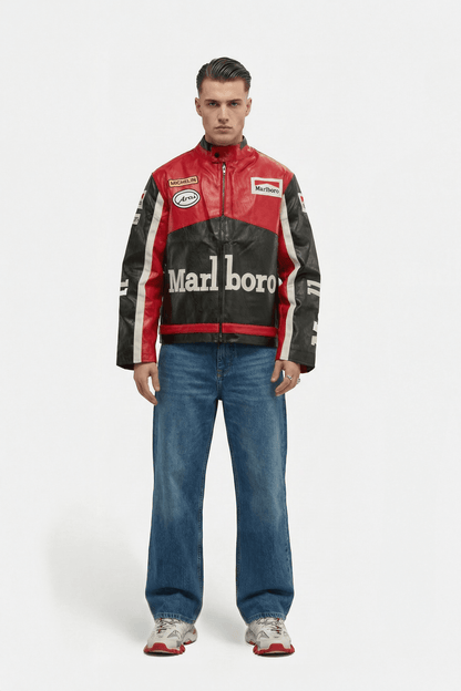 Marlboro Vintage Racing Leather Jacket - Classic Edition