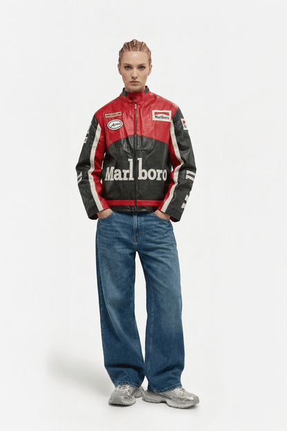 Marlboro Vintage Racing Leather Jacket - Classic Edition