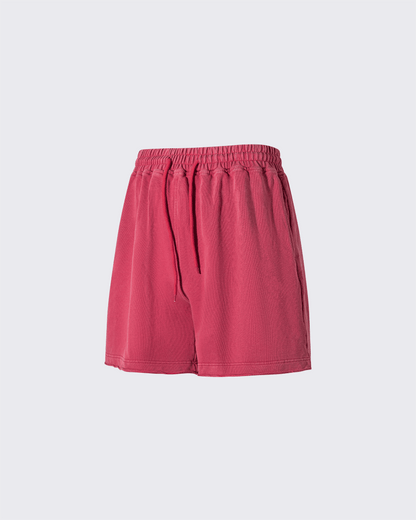 Vintage Logo Print Cotton Shorts